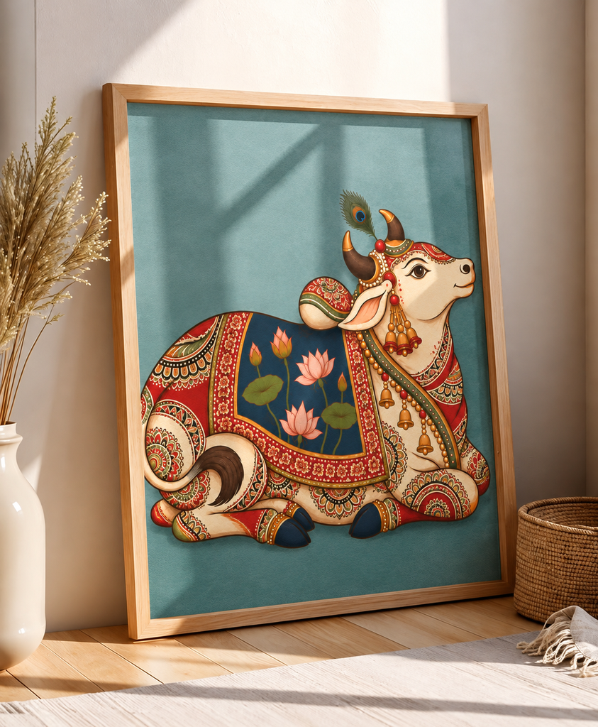 Ornate Sacred Cow – Indian Traditional Art